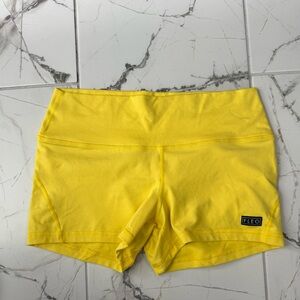 Fleo Women's Vibrant Yellow Athletic Shorts